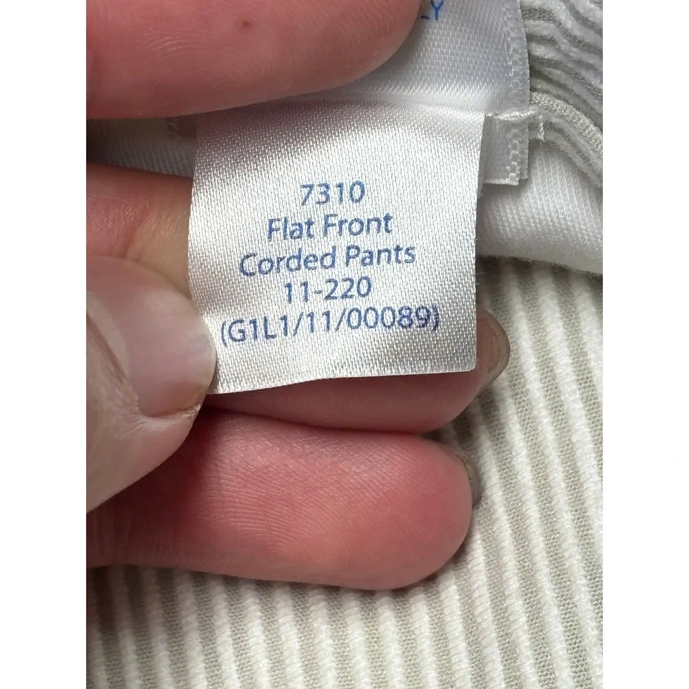 Southern Tide Skipjack Flat Front Corded Pants Mens 36x32 Tan White Striped 7310